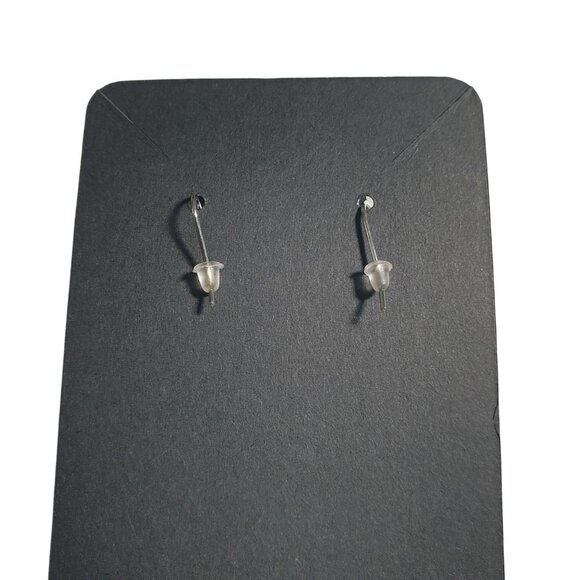 Star Shaped Filigree Dangling Earrings Pink Purple Beaded Hook Lightweight - Picture 4 of 4